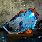 Burning Monster Resin Lamp – Handmade Anime LED Night Light & Desk Decor