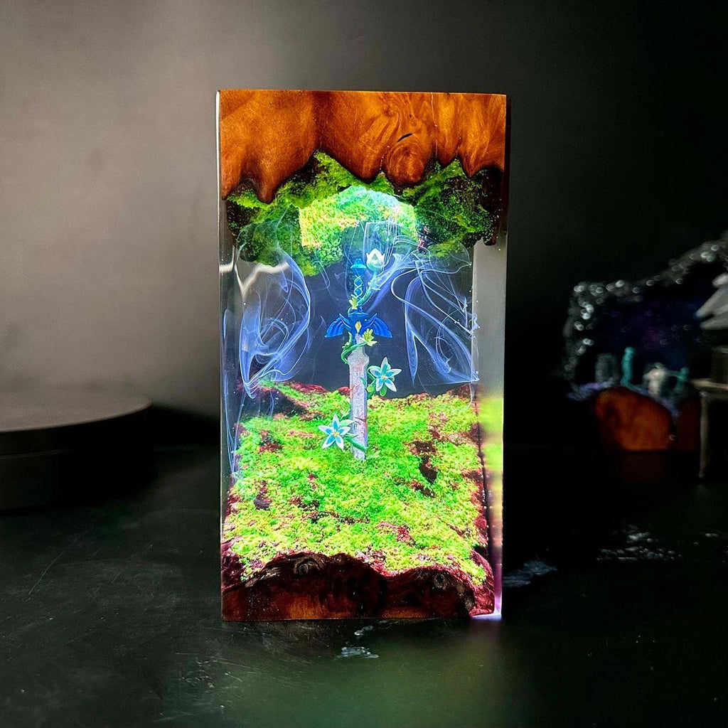 Master Sword Resin Lamp – Handmade Gaming Night Light for Zelda Fans