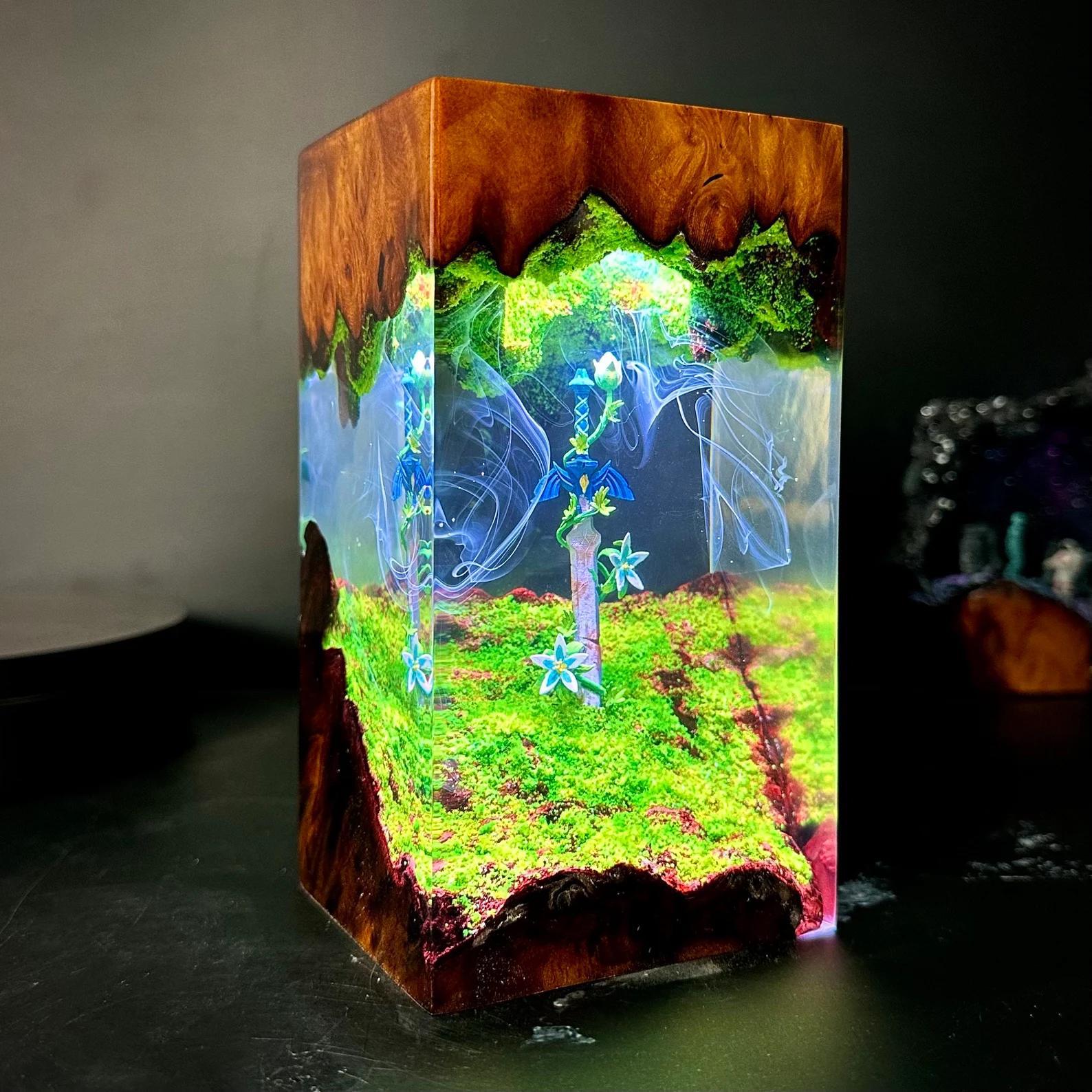 Master Sword Resin Lamp – Handmade Gaming Night Light for Zelda Fans