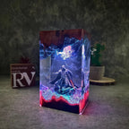 Darth Vader Galaxy Resin Lamp – Handmade Star Wars Diorama LED Night Light with Wooden Base