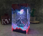Darth Vader Galaxy Resin Lamp – Handmade Star Wars Diorama LED Night Light with Wooden Base