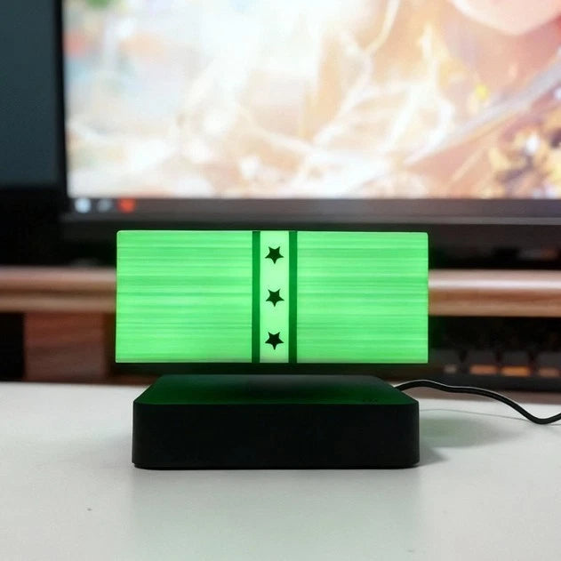 GTA Floating Money Lamp – Square Base Magnetic Levitating LED Dollar Night Light, Green Glow Gaming Decor